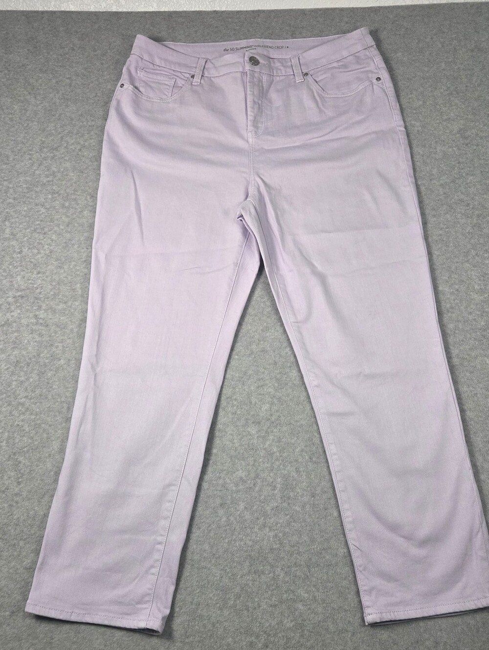 Chico's So Slimming Girlfriend Cropped Jeans Lilac Purple Size 2 (US 12/14)